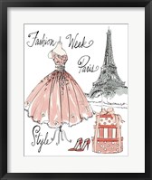 Fashion Week III on White Fine Art Print