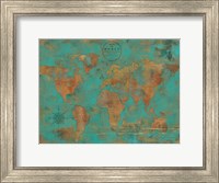 Rustic World Map Fine Art Print