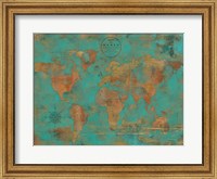 Rustic World Map Fine Art Print