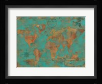 Rustic World Map Fine Art Print