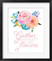 Flowers in Full Bloom I Framed Print