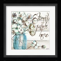 Cotton Boll Mason Jar I Family Fine Art Print