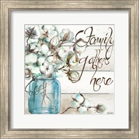 Cotton Boll Mason Jar I Family Fine Art Print