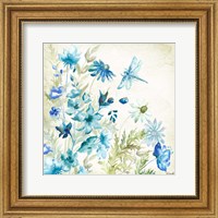 Wildflowers and Butterflies Square I Fine Art Print