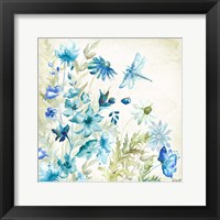 Wildflowers and Butterflies Square I Framed Print