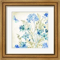 Wildflowers and Butterflies Square II Fine Art Print