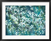 Teal Blossoms Landscape Fine Art Print