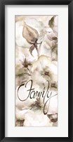 Cotton Boll Panel Grey Sentiment I (Family) Fine Art Print