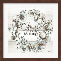 Cotton Boll Family Wreath Fine Art Print