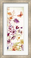 Colorful Wildflowers and Butterflies Panel I Fine Art Print