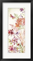Colorful Wildflowers and Butterflies Panel II Fine Art Print