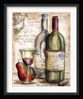 Vintner's Journal Sketch I Framed Print