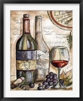 Vintner's Journal Sketch II Framed Print