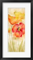 Watercolor Poppy Meadow Spice Panel I Framed Print