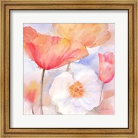 Watercolor Poppy Meadow Pastel I Fine Art Print