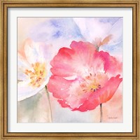 Watercolor Poppy Meadow Pastel II Fine Art Print