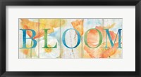 Watercolor Poppy Meadow Bloom Sign Framed Print