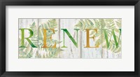 Renew Rustic Botanical Sign Framed Print