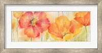 Poppy Meadow Spice Woodgrain Panel Fine Art Print