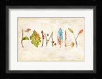 Nature Walk Family Sign Framed Print