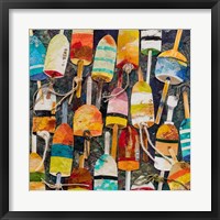 Buoy Collage Square Fine Art Print