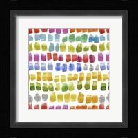 Painters Palette Multi II (brush stroke) Framed Print