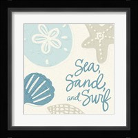 Walk on the Beach I Framed Print