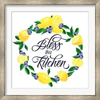 Lemon Blueberry Kitchen Sign I Fine Art Print