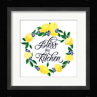 Lemon Blueberry Kitchen Sign I Fine Art Print