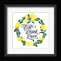 Lemon Blueberry Kitchen Sign II Fine Art Print