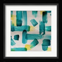 Aqua Abstract Square I Fine Art Print