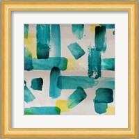 Aqua Abstract Square I Fine Art Print