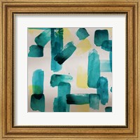 Aqua Abstract Square II Fine Art Print