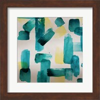 Aqua Abstract Square II Fine Art Print