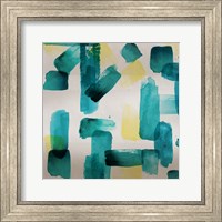 Aqua Abstract Square II Fine Art Print