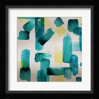 Aqua Abstract Square II Fine Art Print