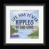 Lake Living IV (ripples) Framed Print