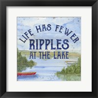 Lake Living IV (ripples) Framed Print