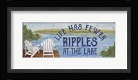 Lake Living Panel II (ripples) Framed Print