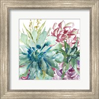 Succulent Garden Watercolor II Fine Art Print
