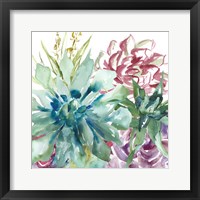 Succulent Garden Watercolor II Fine Art Print
