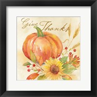 Welcome Fall - Give Thanks Framed Print