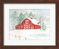 Winter Farmhouse Fine Art Print