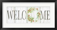 Holiday Wreath Welcome Sign Fine Art Print