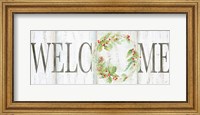 Holiday Wreath Welcome Sign Fine Art Print