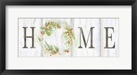 Holiday Wreath Home Sign Framed Print