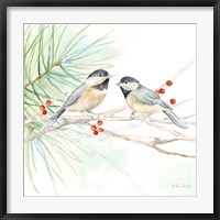 Winter Birds II Chickadees Fine Art Print