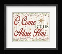 Adore Him Holy Night I Framed Print