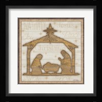 Rustic Nativity Framed Print