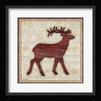 Rustic Reindeer Framed Print